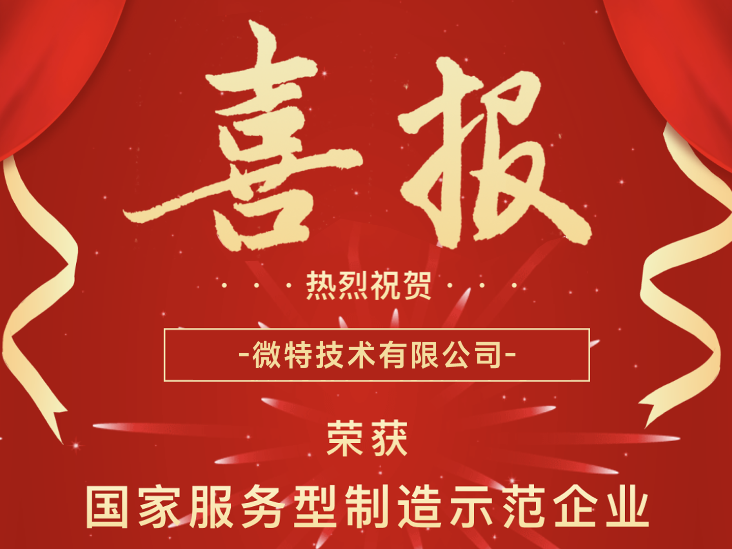 國家級榮譽！微特榮獲國家服務型制造示范企業(yè)